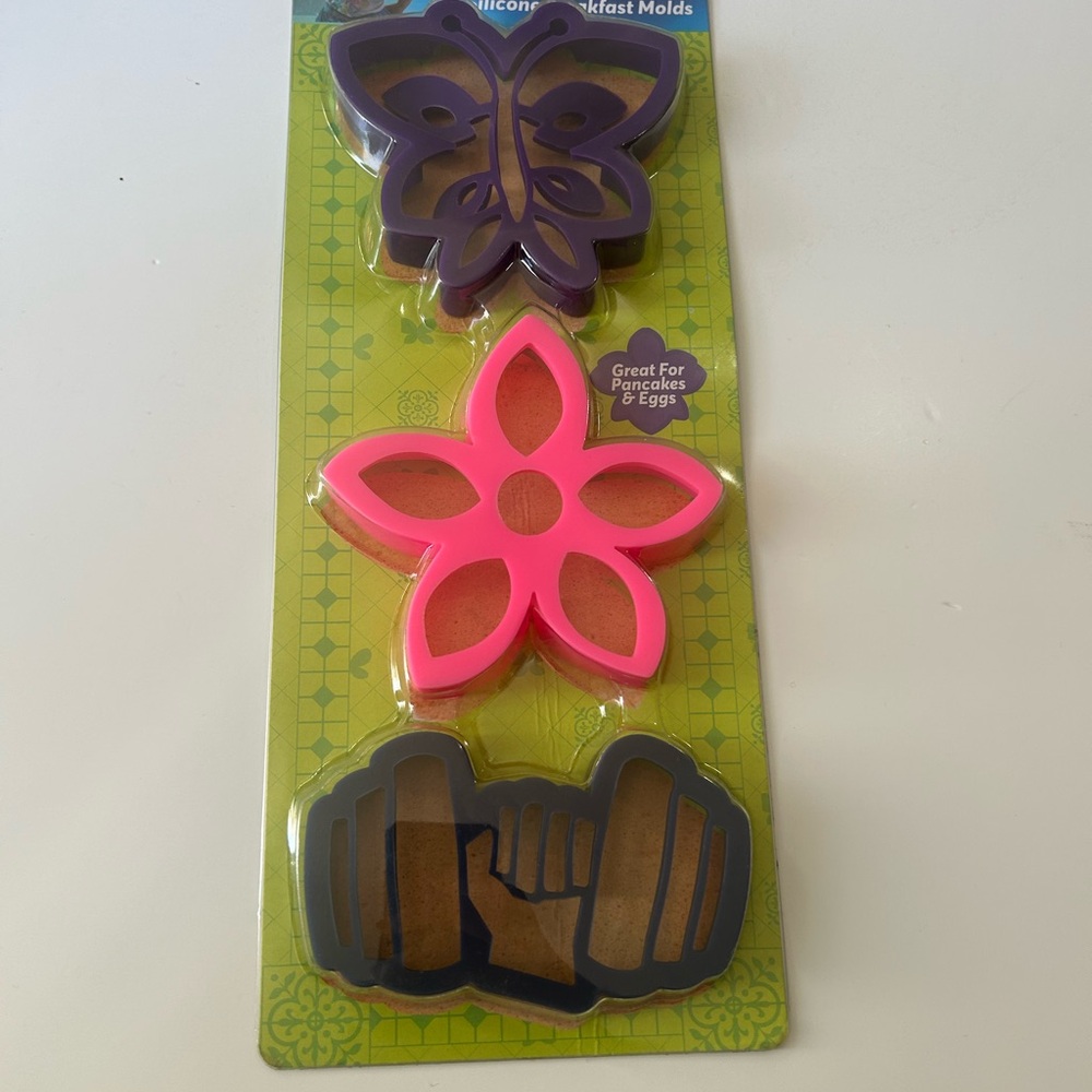 Silicone Breakfast Molds Set - Butterfly, Flower, Fist